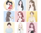 大人女性向け優しい水彩風アイコンお安く作成します 商用無料！ビジネス／副業／アイコン／挿絵／名刺／プレゼント イメージ2