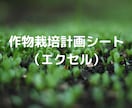 エクセルで作成の作物栽培計画シートを販売しています シェア農園を営んでいる経験を基に農業初心者目線でつくりました イメージ1