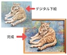 残したいペットの姿を油絵キャンバス原画で届けます 油絵の深みとリアルな描写で家族記念やプレゼントを制作。 イメージ9