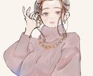 ふんわりおしゃれな女性SNSアイコンを描きます 女性の表情、仕草、ファッション、髪型にこだわったイラスト制作 イメージ3