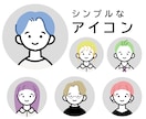 SNSやアイコン用のシンプルなイラスト描きます 修正無制限で商用利用OK！似顔絵アイコンが作りたい方 イメージ1