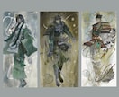 梅】神秘的でどこか退廃的な一枚絵を描きます 商用・二次利用〇　手軽に卯月麦の世界観をお手元に イメージ1