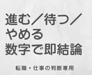 転職や仕事の判断を数値で整理します 感情ではなく、判断材料を数字で整理 イメージ1