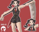 TRPG等の立ち絵作成・キャラクターデザインします 表情差分が人気です！ポーズ差分も可能。 イメージ1