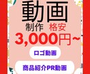 ロゴ動画・PR動画・紹介動画等、丁寧に制作致します ロゴ動画なら3,000円～制作可能！ご希望にも応じます♪ イメージ1