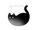 モノトーンな黒猫のイラスト描きます SNSのアイコンなどにも使用可能です イメージ7