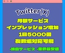 Twitterインプレッション毎日5000回増ます 2〜3分で作業完了‼️月額サービス‼️30日間‼️ イメージ1