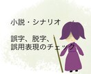 小説・シナリオの校正、文字打ちします 誤字、脱字、誤用表現のチェックメイン！ イメージ1