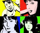 おしゃれなモノクロ似顔絵描きます お好きな色を背景におしゃれに仕上げます！！ イメージ2