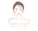 似顔絵イラスト描きます 結婚式の席次表など使える大人可愛いイラストです。 イメージ2