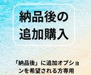 正式な納品後の追加購入できます 納品後、24時間以内の場合、追加オプション料金でOK！ イメージ1