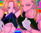 各種SNSアイコン制作いたします 彩度が高くて毒々しいイラストが得意です イメージ2
