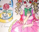 一昔前の少女漫画風のイラスト作成します ロリータファッションの少女を描きます。すべて手作業です。 イメージ1