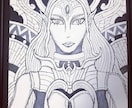 エイリアンの絵をそのまま提供します 自分の中のイメージをボールペンマッキー等で描きました イメージ1