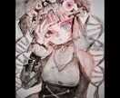 アナログで水彩イラスト描きます かわいいほわほわ水彩や闇を感じるイラスト！プレゼント用にも！ イメージ6