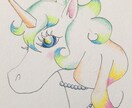 ユニコーンの絵を描きます あなたに合う色を元に絵を描きます。 イメージ1