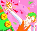 ちょっぴり毒を感じる1枚絵を描きます ビビッドカラー寄り。挿絵や動画等のイラストに… イメージ4