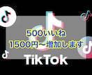 TikTok500いいね1500円で増加します あなたの投稿Buzzらせます‎☆☆ イメージ1
