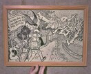 個性的でストリートな線画描きます 挿絵、プレゼント、敷き詰めたイラスト イメージ1