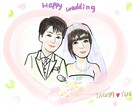 温かみのある手描きの似顔絵をお届けします 還暦、古希などのお祝い、誕生日、結婚式の贈り物にオススメです イメージ4