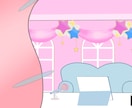 Vtuber配信用背景・配信画面描きます ゲーム背景や、部屋背景イラストも！ イメージ6