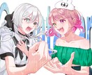 うるちゅるな歌ってみたイラスト描きます 【商用利用込】爽やかなオリジナル歌みたイラストを！ イメージ1