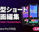 TikTok/Reels縦型ショート動画編集します PremierePro対応・1本¥3,000〜・最短2日納品 イメージ1