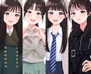 写真や文章から華やかな似顔絵を制作いたします CDジャケットのイラスト担当経験あり♪ イメージ4