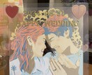 切り絵ウェルカムボードお作りします 結婚式に合わせた淡い色合いの、重ね張りの切り絵です イメージ1