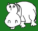 カバ好きのあなたに、楽しいカバのイラストを描きます カバしか描けなくてごめんなさい。 イメージ10
