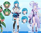 VTuberキャラクターデザイン制作します Live2D用PSDパーツ分け / 表情5種 / 商用利用可 イメージ2
