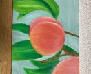 今、旬の桃の絵を描いています 油絵 アート 絵画 イラスト 桃 イメージ1