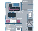 カラフルポップな【間取り図イラスト】作成します ワクっとする間取り図で、あなたの物件をもっと魅力的に！ イメージ5