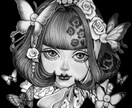 ダークで可愛い一枚絵描きます パッと目を惹く一枚絵、お任せください❤︎ イメージ4