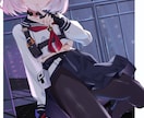 割引有　息をのむ背景と逆光の美少女一枚絵を描きます 丁寧なヒアリングであなたの活動に合わせた特別なイラストを制作 イメージ3