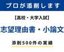 実績500件以上！志望理由書・小論文を添削します 高校入試・総合型選抜・医学部・看護学部・教育学部などに対応 イメージ1