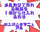 完全在宅メルカリ販売人気商品の輸入方法を教えます 大量在庫を抱える心配なし、１個から仕入れ可能 イメージ2