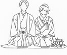 写真から】赤ちゃん・家族写真をおしゃれ線画にします 思い出の写真を、世界にひとつの線画に。 イメージ2