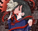 目が特徴的なキャラクターのイラストを描きます イカした個性的なキャラクターを求めている方へ イメージ2