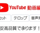 現役Youtuberが格安で動画編集代行します ココナラ初心者価格で出品中です！ イメージ1