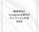 整体院向け / SNS文章の作成を代行します 初めてでも安心な整体院インスタグラム文章作成 イメージ1
