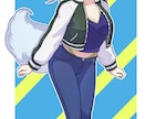 キャラの立ち絵やゲームの立ち絵など描きますます ゲームや動画などで使用するような立ち絵を作成します。 イメージ2
