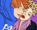 ポップでお洒落な人物・動物イラスト描きます アイコンやグッズなどにピッタリなオリジナルイラスト イメージ5