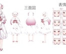 Vtuber・Live2D用イラスト制作します デザインからVtuber・Live2D用イラスト制作します！ イメージ3