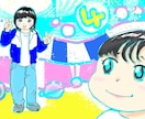 可愛い雰囲気、柔らかい雰囲気の似顔絵描きます 大切な人と大切なものも一緒に描けます！着ぐるみ風、デフォルメ イメージ2