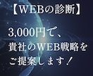 WEB戦略・ホームページを格安で診断します WEBマーケティングの専門家が売上アップの診断をします イメージ1