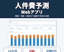人件費を自動計算する予測Webアプリを提供します 残業・深夜・有休まで自動計算！12か月の人件費が一目瞭然 イメージ1