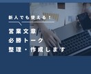 現役営業がBtoB営業文章・提案内容を整理します 現場目線で作る、成果につながる営業メッセージ・商談資料 イメージ1