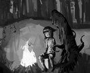 厚塗り風一枚絵・立ち絵描きます モンスターや人物の一枚絵を、厚塗りイラストでお届け。 イメージ4