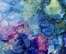 彩るフライヤーデザインします 滲む色彩、響く想い。アルコールインクアートで魅せるフライヤー イメージ4